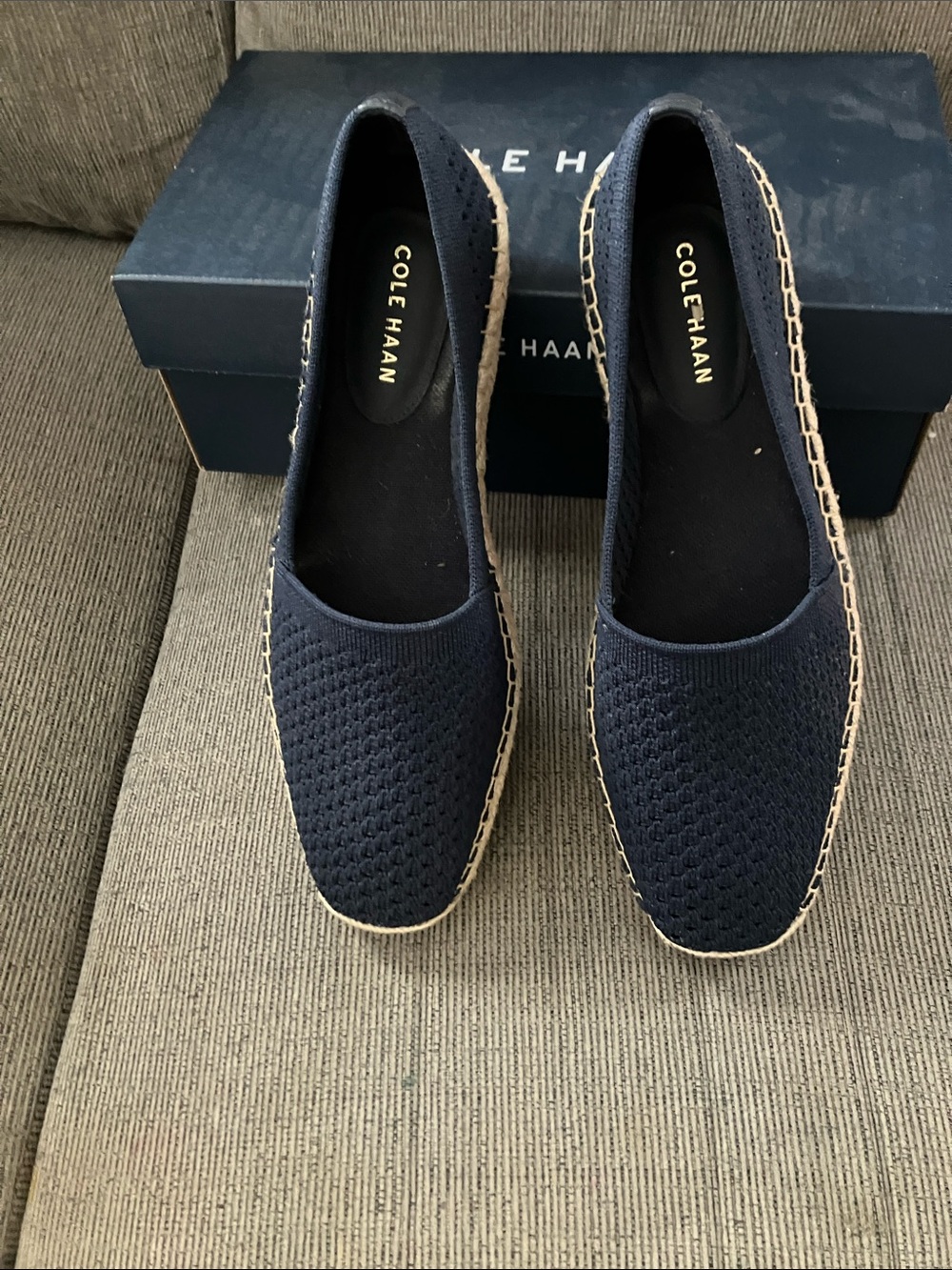 Cole Haan Women’s Navy Cloudfeel Keely Espadrille Slip-On Shoes Size 9